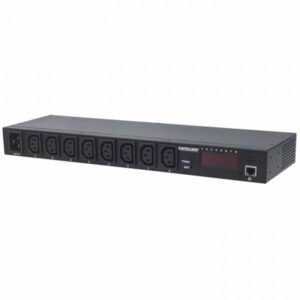 Intellinet 19quot; Multipresa IP a 8 vie/Smart PDU con prese di alimentazione C13, controlla alimentazione, temperatura e umidità, ingresso alimentazione C20, unità di distribuzione alimentazione 1 U (rack - installabile)