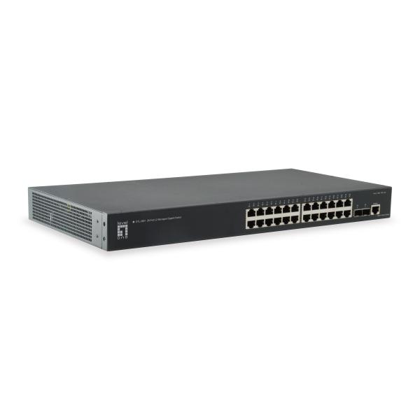 LevelOne GTL-2661 - Switch - 24 x 10/100/1000 + 2 x 10 Gigabit SFP+