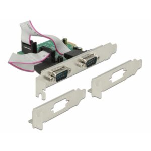 Delock Scheda PCI Express > 2 x Seriale RS-232 ad alta velocità 921K con alimentazione in tensione