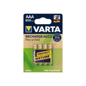 Varta Recharge Accu Recycled 56813 - Batteria 4 x AAA - NiMH - (ricaricabile)