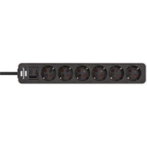 Brennenstuhl 1153260020, 1,5 m, IP20, Nero, Bianco, 6 prese AC, 350 mm, 70 mm