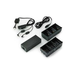 Caricabatterie Zebra a 3 slot collegato tramite cavo a Y - Caricabatterie - Porte di uscita: 3 - Regno Unito (confezione da 2)