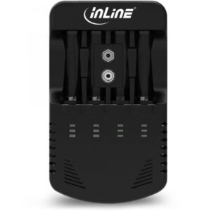 Caricatore con presa InLine NiCd+NiMH AA e AAA