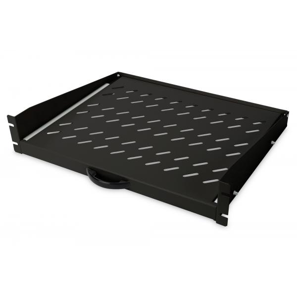Ripiano estraibile DIGITUS per installazione fissa sulle guide profilate anteriori da 483 mm (19").