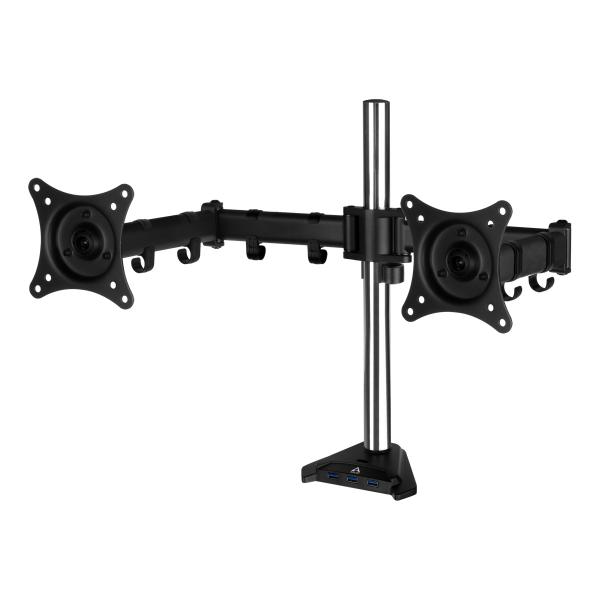 Arctic Z2 Pro - Kit di montaggio (foro da tavolo, staffa, braccio di montaggio, viti) - per 2 display LCD - acciaio, alluminio ADC12 di tipo aeronautico - nero opaco - dimensioni dello schermo: fino a 86,4 cm (fino a 34 pollici)