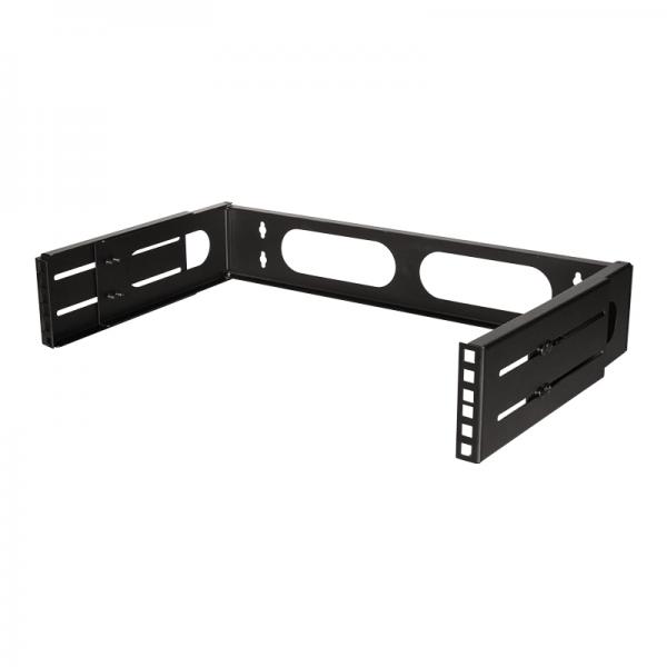 Staffa per rack LogiLink - adatta per il montaggio a parete - nero, RAL 9003 - 2U - 48,3 cm (19")
