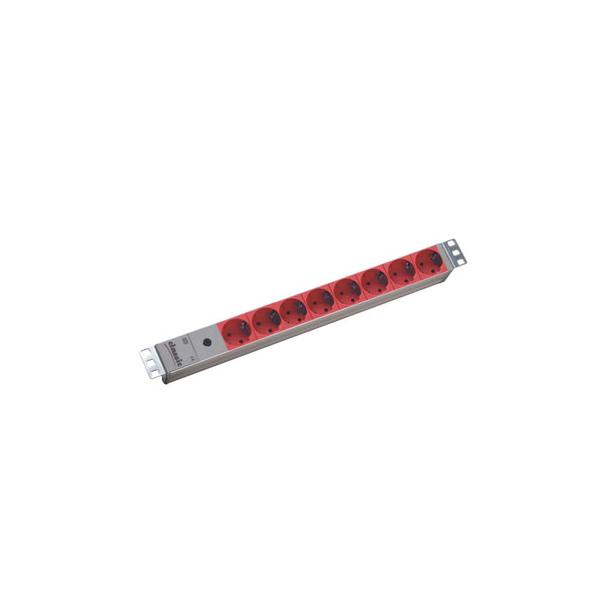 Presa multipla Bachmann (rack - montabile) - connessioni di uscita: 8 - 1U - 48,3 cm (19")