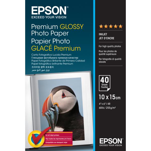 Carta fotografica lucida Premium Epson - Lucida - 100 x 150 mm 40 fogli di carta fotografica