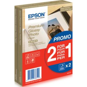Carta fotografica lucida Premium Epson BOGOF - Lucida - 100 x 150 mm - 255 g/m² - 40 fogli di carta fotografica (confezione da 2)