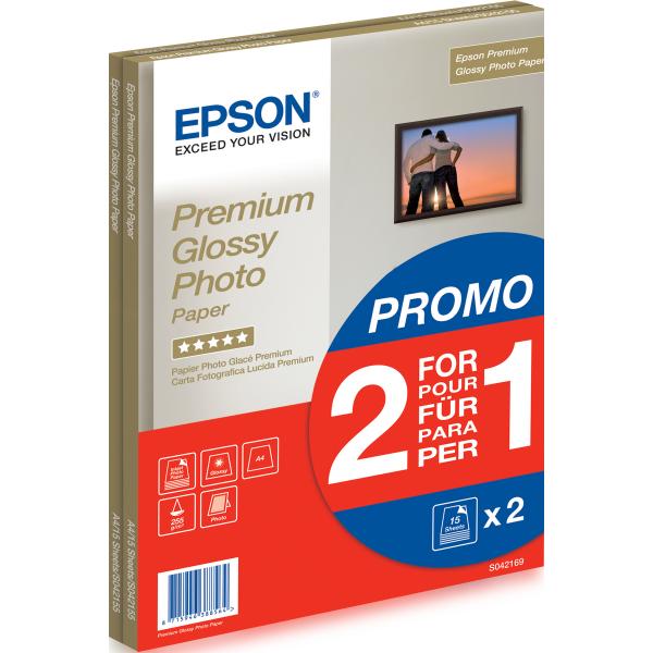 Carta fotografica lucida Premium Epson BOGOF - Lucida - A4 (210 x 297 mm)