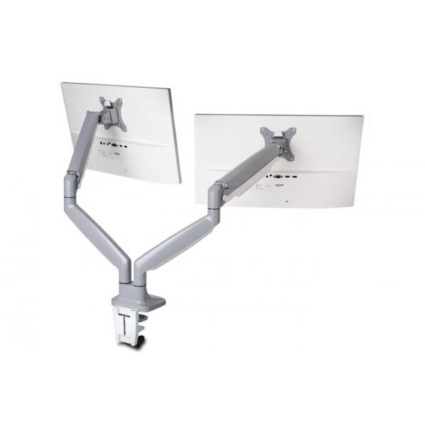 Kensington SmartFit One-Touch Dual Monitor Arm - Befestigungskit - einstellbarer Arm - für 2 Monitore - Metall - silbergrau - Bildschirmgröße: 33-81.3 cm (13"-32")