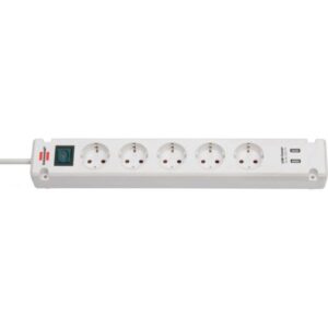 Brennenstuhl Bremounta - presa multipla - porte di uscita: 5 (2 x USB, 5 x alimentazione tipo F)