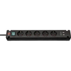 Brennenstuhl Bremounta - presa multipla - porte di uscita: 5 (2 x USB, 5 x alimentazione tipo F)