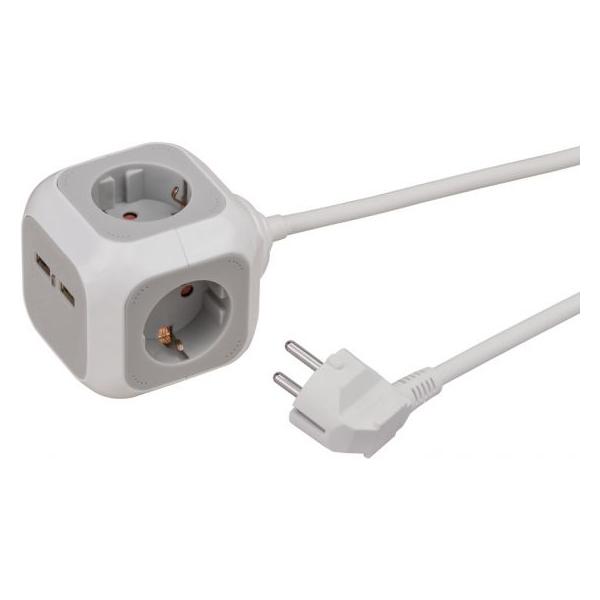 Brennenstuhl ALEA-Power - presa multipla - CA 230 V - 3680 watt - ingresso, alimentatore in ingresso - porte di uscita: 4 (2 x USB, 4 x tensione)