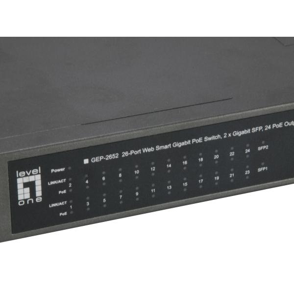 LevelOne GEP-2652 - Switch - Intelligente - 24 x 10/100/1000 (PoE+)