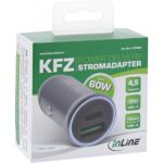 Alimentatore da auto USB InLine PD - 12/24 V USB-A + USB-C - max