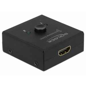 Delock HDMI 2 - 1 bidirezionale 4K 60 Hz compatto