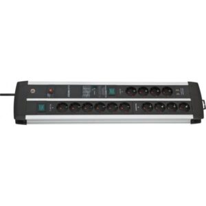 Brennenstuhl 1392000232, 3 m, da interno, tipo E/F, IP20, nero, argento, 14 uscite AC