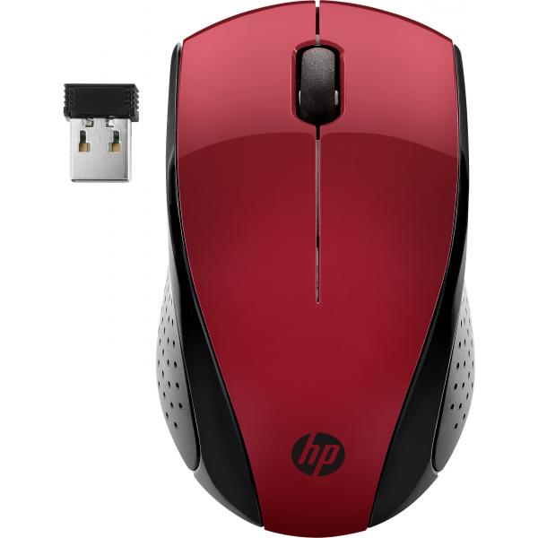 HP 220 - mouse - 3 pulsanti - wireless - 2,4 GHz - ricevitore wireless (USB)