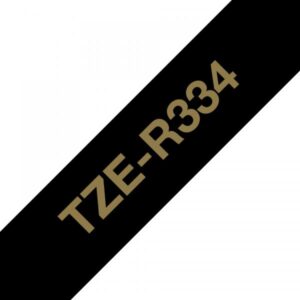 Brother TZe-R334 - Silky - oro su nero - Rotolo (1,2 cm x 4 m)