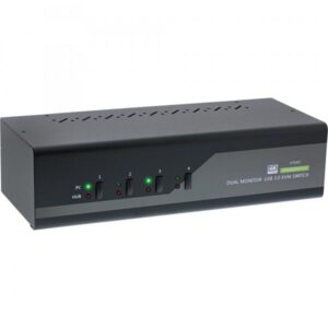 Switch KVM da tavolo InLine - 4 vie - Doppio monitor DP 1.2 - 4K - USB 3.0 - Audio