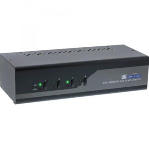 Switch KVM da tavolo InLine - 4 vie - Doppio monitor - DP + HDMI - 4K - USB 3.0 - Audio