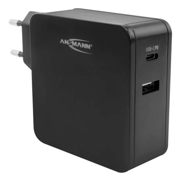 Ansmann 247PD - alimentatore - 45 watt - 4700 mA - PD, QC 3.0 - 2 porte di uscita (USB, USB-C a 24 pin)