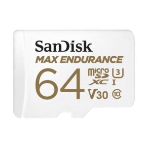 SanDisk Max Endurance - Scheda di memoria flash (adattatore da microSDXC a SD incluso)