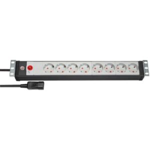 Brennenstuhl 1156057128, 3 m, 8 prese AC, interno, gestito, nero, 90 mm