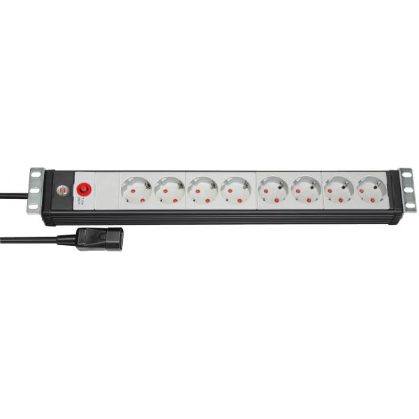 Brennenstuhl 1156057128, 3 m, 8 prese AC, interno, gestito, nero, 90 mm
