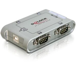 Delock HUB seriale USB 2.0 a 4 porte - Adattatore seriale