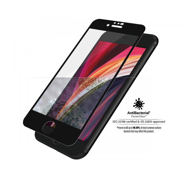 PanzerGlass Case Friendly - protezione schermo per telefono cellulare - vetro - colore cornice nero - per Apple iPhone 6, 6s, 7, 8, SE (2a generazione)