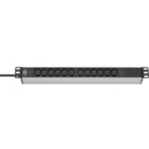 Brennenstuhl 1390007112, 2 m, Interno, Accoppiatore C13, IP20, Nero, Argento, 12 uscite AC