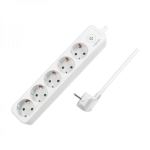 Presa multipla LogiLink - CA 250 V - 3680 watt - ingresso, ingresso alimentatore - connessioni in uscita: 5 (5 prese CEE 7/3)