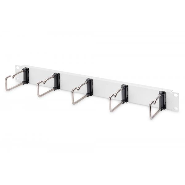 Pannello di gestione cavi DIGITUS con staffe in acciaio per armadi da 482,6 mm (19"), 1U