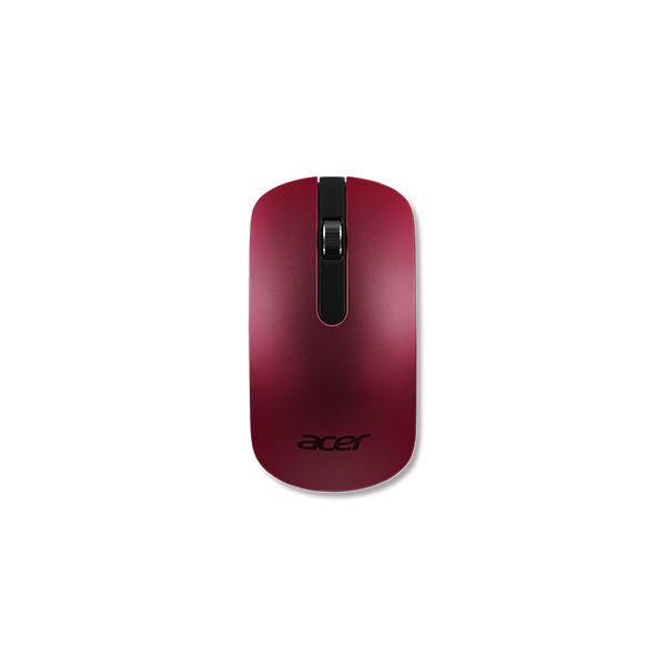 Mouse ottico Acer Slim - AMR, ambidestro, ottico, wireless RF, 1000 DPI, rosso