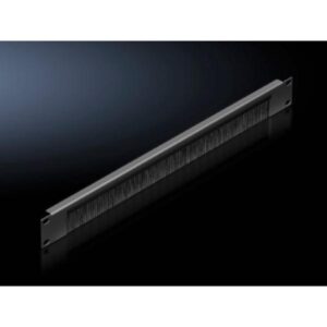Pannello gestione cavi Rittal con spazzola - RAL 9005 - 1U - 48,3 cm (19")
