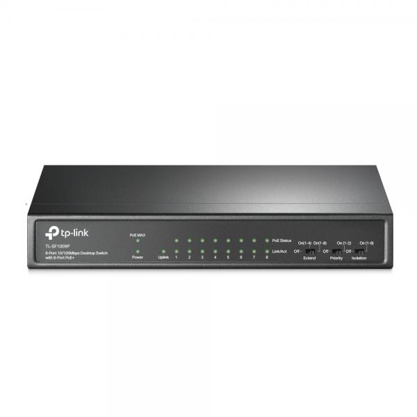 TP-LINK TL-SF1009P - Switch - non gestito - 8 x 10/100 (PoE+)