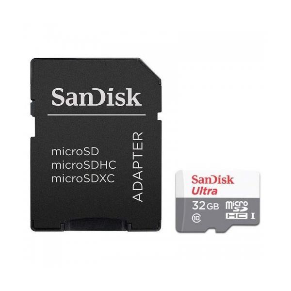 SanDisk Ultra - Scheda di memoria flash (adattatore microSDHC/SD incluso)