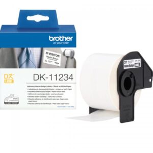 Brother DK11234 - Carta - autoadesiva - Nero su bianco - 60 x 86 mm 260 etichetta(e) (1 rotolo(i)