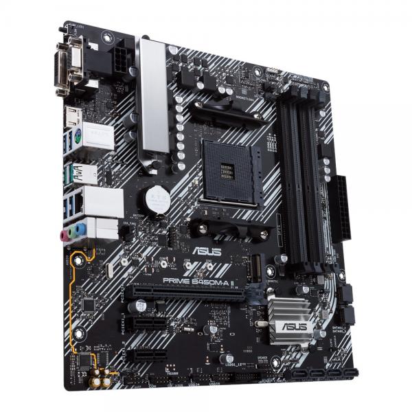 ASUS PRIME B450M-A II - Motherboard - micro ATX - Socket AM4 - AMD B450 Chipsatz - USB 3.2 Gen 1, USB 3.2 Gen 2 - Gigabit LAN - Onboard-Grafik (CPU erforderlich)