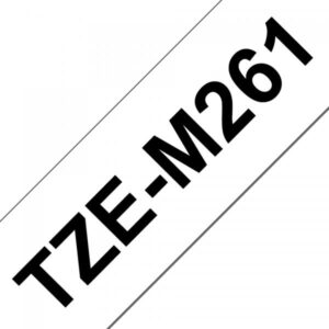 Brother TZe-M261 - Opaco - autoadesivo - Nero su bianco opaco - Rotolo (3,6 cm x 8 m)