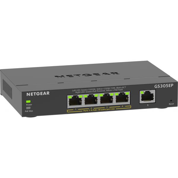 Netgear Plus GS305EP - Switch - Intelligente - 5 x 10/100/1000 (4 PoE+)