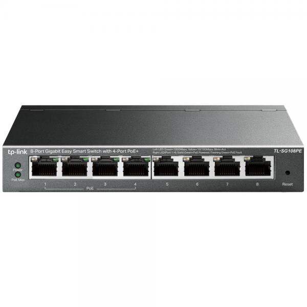 TP-LINK Easy Smart TL-SG108PE - Switch - Intelligente - 4 x 10/100/1000 (4 PoE+)