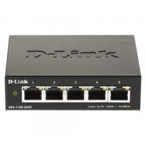 D-Link DGS 1100-05V2 - Interruttore - Intelligente - 5 x 10/100/1000