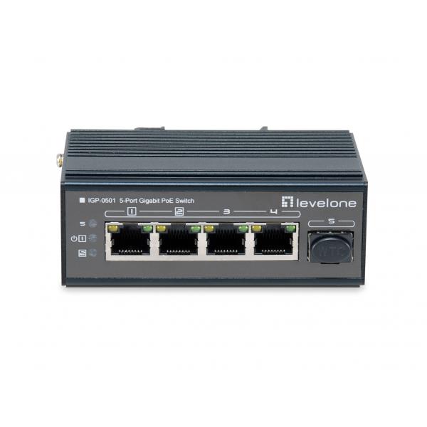 LevelOne IGP-0501 - Switch - 4 x 10/100/1000 (PoE+)
