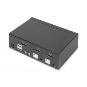 Switch KVM DIGITUS, 2 porte, display singolo, 4K, HDMI®