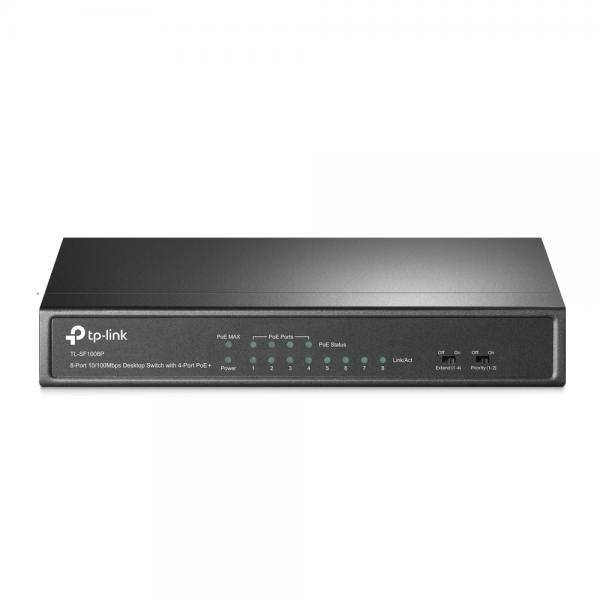 TP-LINK TL-SF1008P - V5 - Switch - unmanaged - 8 x 10/100 (4 PoE)