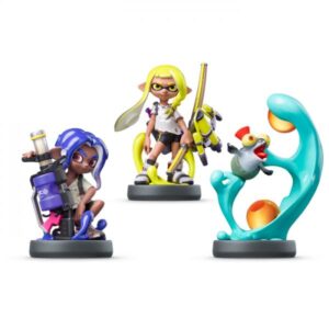 Pacchetto amiibo - collezione Splatoon 3 - Octaling (blu) + inkling (giallo) + salmiche