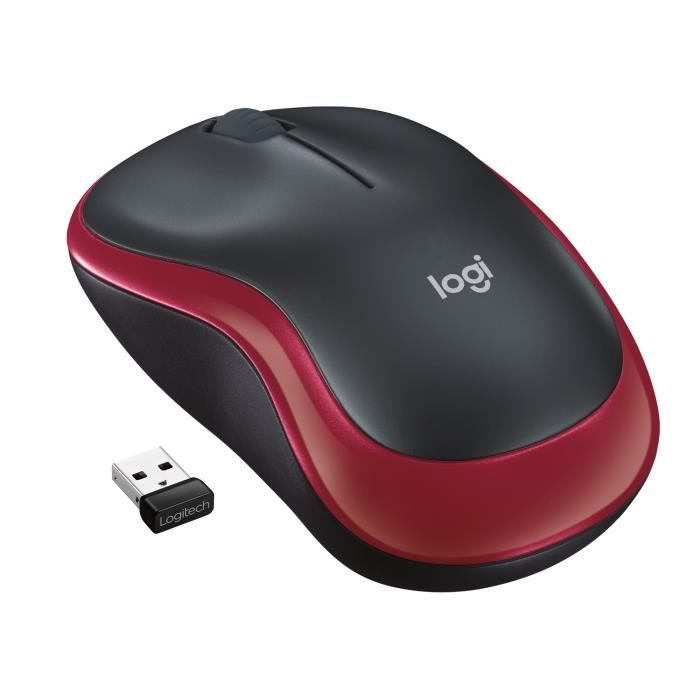 Mouse ottico senza fili Logitech - Rosso M185